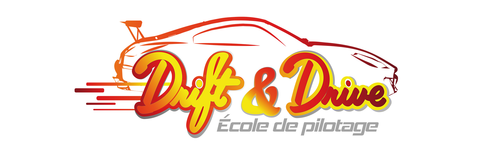 logo réalisé pour l'école de pilotage Drift and Drive Saint-André